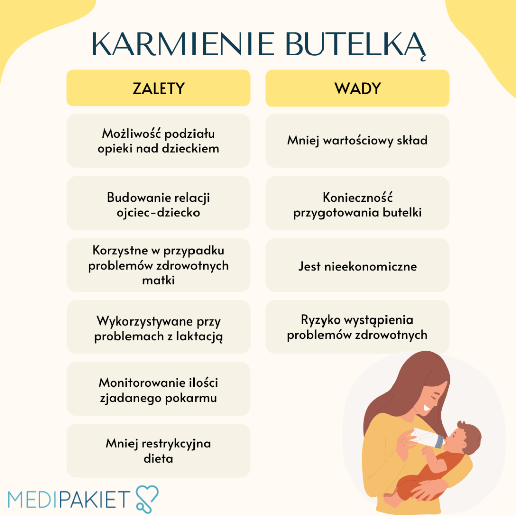 Karmienie butelką - zalety i wady