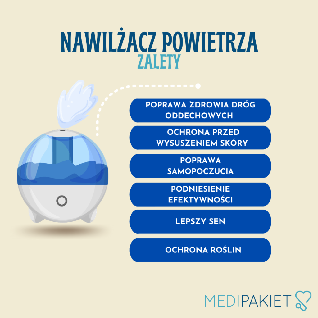 nawilżacz powietrza zalety